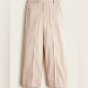 J. Crew Sydney Wide Leg Pants Size 10 Bi-stretch Cotton Light Pink